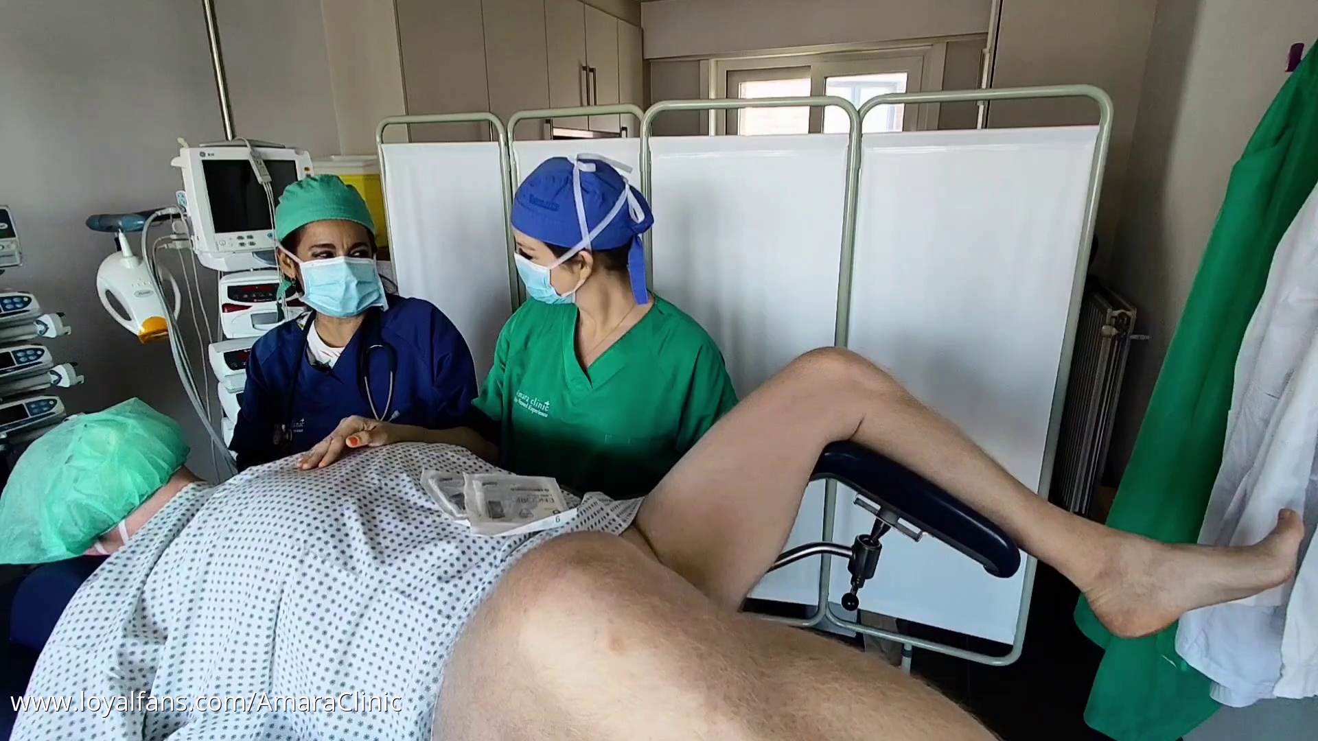 Today we show off our encore Ansell latex gloves. Our patient is waiting, while we make him horny with the snapping sound of our gloves